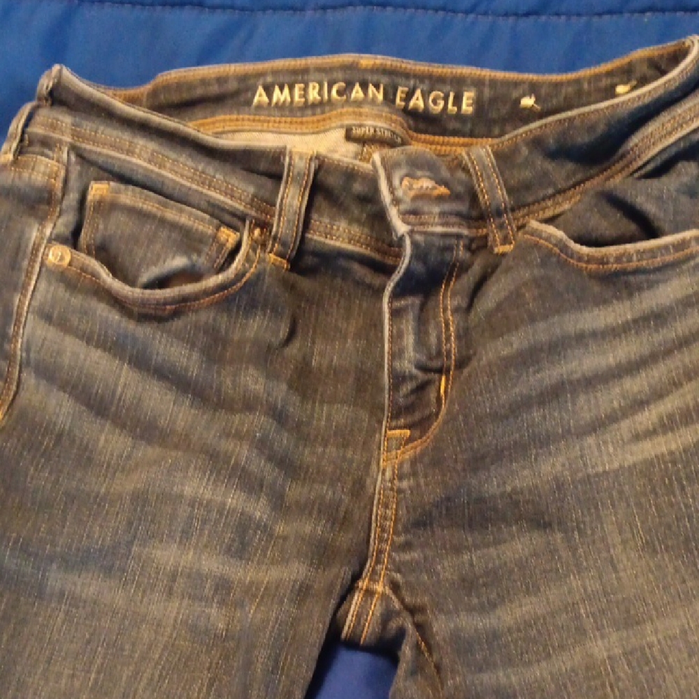 American Eagle Outfitters Dark Blue High Rise Jeans